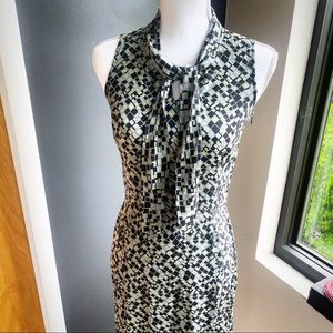 Vintage Mad Men Style Geo Secretary Dress